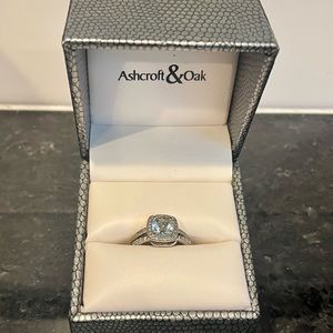 Aquamarine and Diamond Wedding Set